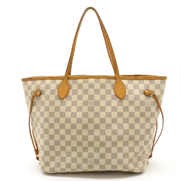 Louis Vuitton Handbags - Louis Vuitton Damier Azur White Neverfull Tote Bag Shoulder
